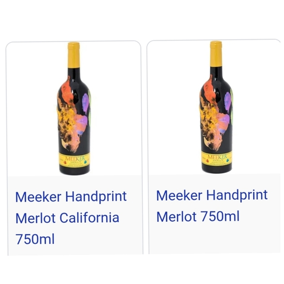 Meeker Handprint Merlot Wine Bottle (1) - Picture 1 of 3